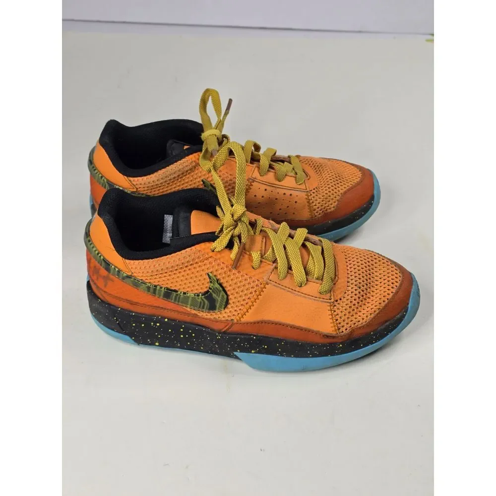 Nike Ja 1 Morant Kids GS‎ 5Y Bright Mandarin Optic Yellow Black Blue FB8977 800